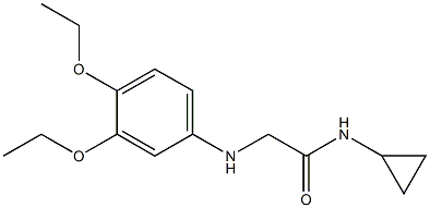 N-cyclopropyl-2-[(3,4-diethoxyphenyl)amino]acetamide 结构式