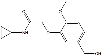 N-cyclopropyl-2-[5-(hydroxymethyl)-2-methoxyphenoxy]acetamide 结构式