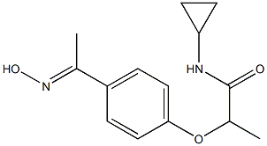 N-cyclopropyl-2-{4-[1-(hydroxyimino)ethyl]phenoxy}propanamide 结构式