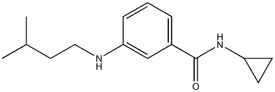 N-cyclopropyl-3-[(3-methylbutyl)amino]benzamide 结构式