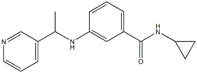 N-cyclopropyl-3-{[1-(pyridin-3-yl)ethyl]amino}benzamide 结构式