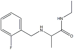 N-ethyl-2-{[(2-fluorophenyl)methyl]amino}propanamide 结构式