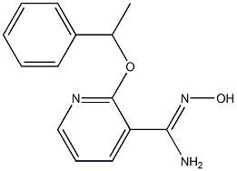 N'-hydroxy-2-(1-phenylethoxy)pyridine-3-carboximidamide 结构式