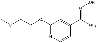 N'-hydroxy-2-(2-methoxyethoxy)pyridine-4-carboximidamide 结构式