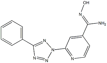 N'-hydroxy-2-(5-phenyl-2H-1,2,3,4-tetrazol-2-yl)pyridine-4-carboximidamide 结构式