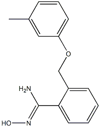 N'-hydroxy-2-[(3-methylphenoxy)methyl]benzenecarboximidamide 结构式