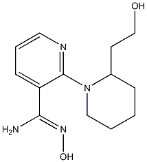 N'-hydroxy-2-[2-(2-hydroxyethyl)piperidin-1-yl]pyridine-3-carboximidamide 结构式