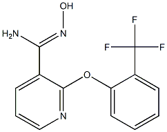 N'-hydroxy-2-[2-(trifluoromethyl)phenoxy]pyridine-3-carboximidamide 结构式