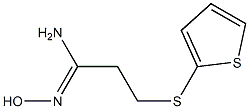 N'-hydroxy-3-(thiophen-2-ylsulfanyl)propanimidamide 结构式