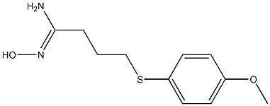 N'-hydroxy-4-[(4-methoxyphenyl)sulfanyl]butanimidamide 结构式