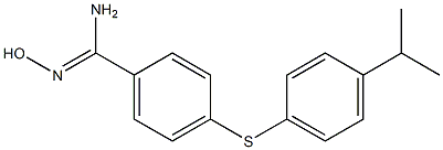 N'-hydroxy-4-{[4-(propan-2-yl)phenyl]sulfanyl}benzene-1-carboximidamide 结构式