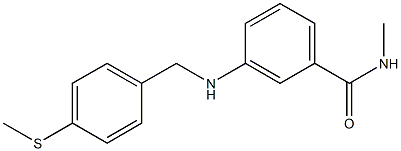 N-methyl-3-({[4-(methylsulfanyl)phenyl]methyl}amino)benzamide 结构式