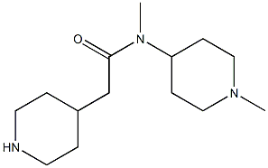 N-methyl-N-(1-methylpiperidin-4-yl)-2-piperidin-4-ylacetamide 结构式