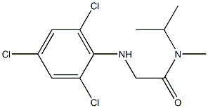 N-methyl-N-(propan-2-yl)-2-[(2,4,6-trichlorophenyl)amino]acetamide 结构式