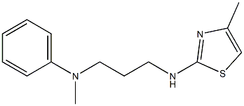 N-methyl-N-{3-[(4-methyl-1,3-thiazol-2-yl)amino]propyl}aniline 结构式