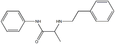 N-phenyl-2-[(2-phenylethyl)amino]propanamide 结构式