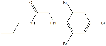 N-propyl-2-[(2,4,6-tribromophenyl)amino]acetamide 结构式