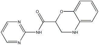 N-pyrimidin-2-yl-3,4-dihydro-2H-1,4-benzoxazine-2-carboxamide 结构式