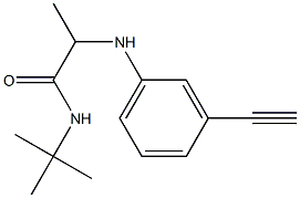 N-tert-butyl-2-[(3-ethynylphenyl)amino]propanamide 结构式