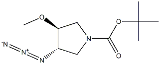 tert-butyl (3S,4S)-3-azido-4-methoxypyrrolidine-1-carboxylate 结构式