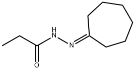 Propanoic  acid,  2-cycloheptylidenehydrazide 结构式