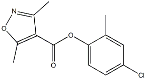 4-Isoxazolecarboxylic  acid,  3,5-dimethyl-,  4-chloro-2-methylphenyl  ester 结构式