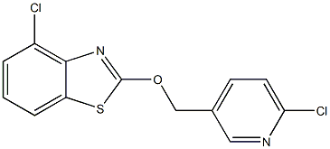 4-CHLORO-2-((6-CHLOROPYRIDIN-3-YL)METHOXY)BENZO[D]THIAZOLE 结构式