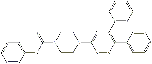 4-(5,6-diphenyl-1,2,4-triazin-3-yl)-N-phenyl-1-piperazinecarbothioamide 结构式