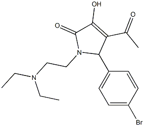 4-acetyl-5-(4-bromophenyl)-1-[2-(diethylamino)ethyl]-3-hydroxy-1,5-dihydro-2H-pyrrol-2-one 结构式