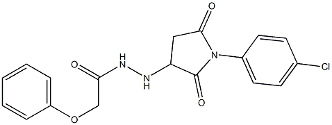 N'-[1-(4-chlorophenyl)-2,5-dioxopyrrolidin-3-yl]-2-(phenyloxy)acetohydrazide 结构式