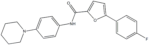 5-(4-fluorophenyl)-N-(4-piperidin-1-ylphenyl)-2-furamide 结构式