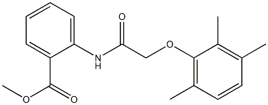 methyl 2-{[(2,3,6-trimethylphenoxy)acetyl]amino}benzoate 结构式