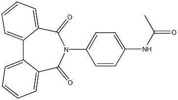 N-[4-(5,7-dioxo-5,7-dihydro-6H-dibenzo[c,e]azepin-6-yl)phenyl]acetamide 结构式