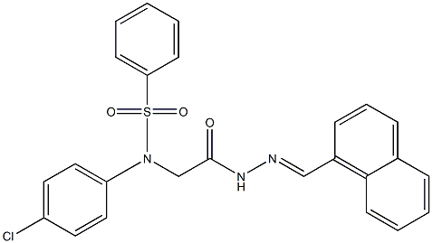 N-(4-chlorophenyl)-N-{2-[2-(1-naphthylmethylene)hydrazino]-2-oxoethyl}benzenesulfonamide 结构式