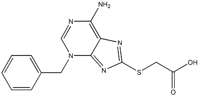 [(6-amino-3-benzyl-3H-purin-8-yl)sulfanyl]acetic acid 结构式