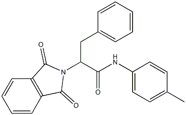 2-(1,3-dioxo-1,3-dihydro-2H-isoindol-2-yl)-N-(4-methylphenyl)-3-phenylpropanamide 结构式