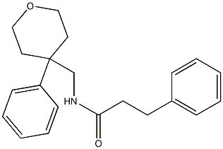 3-phenyl-N-[(4-phenyltetrahydro-2H-pyran-4-yl)methyl]propanamide 结构式