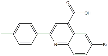 6-bromo-2-(4-methylphenyl)-4-quinolinecarboxylic acid 结构式