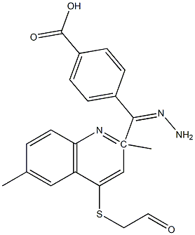 4-(2-{[(2,6-dimethyl-4-quinolinyl)sulfanyl]acetyl}carbohydrazonoyl)benzoic acid 结构式