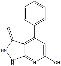 6-hydroxy-4-phenyl-1,2-dihydro-3H-pyrazolo[3,4-b]pyridin-3-one 结构式