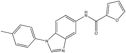 N-[1-(4-methylphenyl)-1H-benzimidazol-5-yl]-2-furamide 结构式