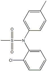 (2-chlorophenyl)-N-(4-methylphenyl)methanesulfonamide 结构式