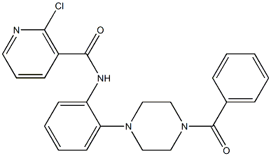 N-[2-(4-benzoyl-1-piperazinyl)phenyl]-2-chloronicotinamide 结构式