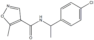 N-[1-(4-chlorophenyl)ethyl]-5-methyl-4-isoxazolecarboxamide 结构式