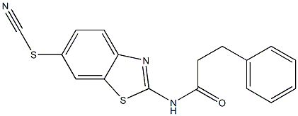 2-[(3-phenylpropanoyl)amino]-1,3-benzothiazol-6-yl thiocyanate 结构式