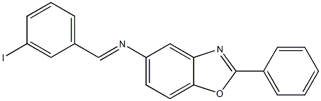 N-(3-iodobenzylidene)-N-(2-phenyl-1,3-benzoxazol-5-yl)amine 结构式