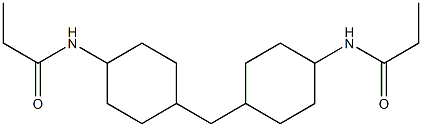 N-(4-{[4-(propionylamino)cyclohexyl]methyl}cyclohexyl)propanamide 结构式