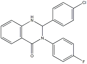2-(4-chlorophenyl)-3-(4-fluorophenyl)-2,3-dihydro-4(1H)-quinazolinone 结构式