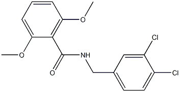 N-(3,4-dichlorobenzyl)-2,6-dimethoxybenzamide 结构式