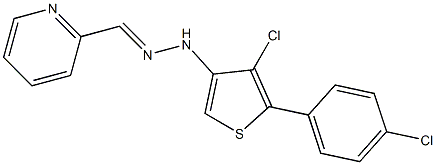 2-pyridinecarbaldehyde [4-chloro-5-(4-chlorophenyl)-3-thienyl]hydrazone 结构式